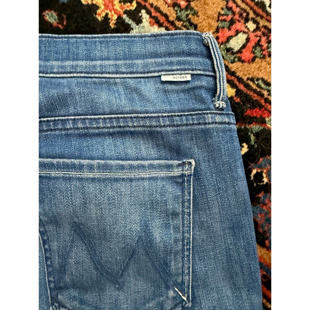 MOTHER Women's Blue Denim Flare Jeans - Picture 3 of 10